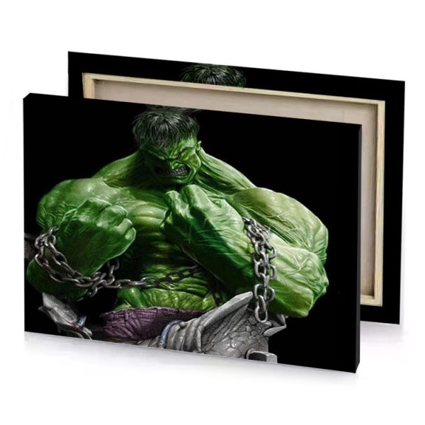 the hulk statue is shown in this image bistre canvas - Image 4