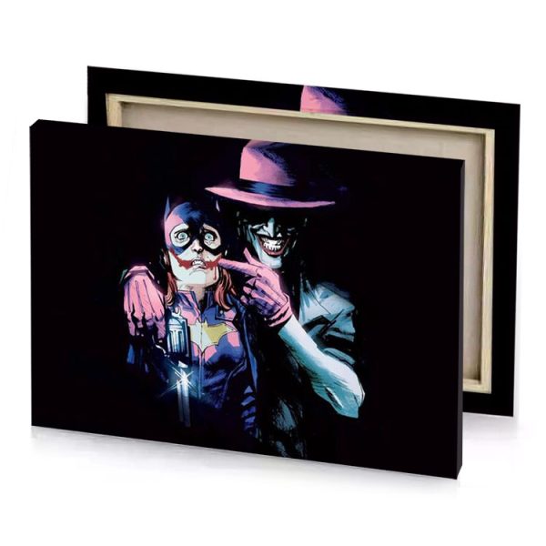 the joker and harley wallpaper smoky black canvas - Image 4