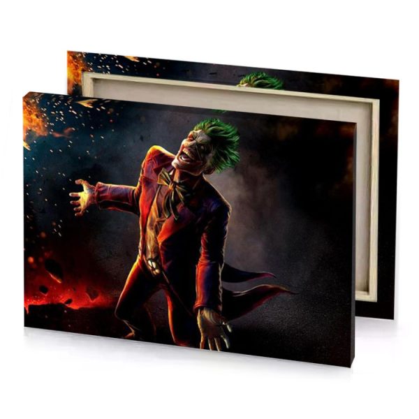 the joker in dark knight movie smoky black canvas - Image 4