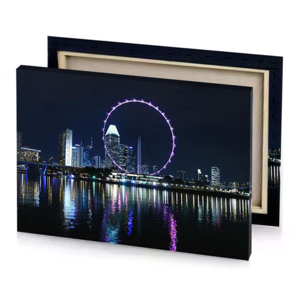 the london eye at night charcoal canvas - Image 4