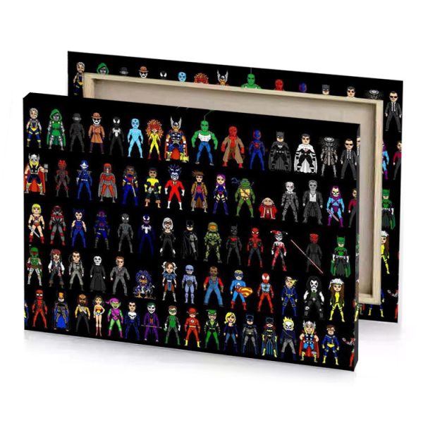 the many superheros smoky black canvas - Image 4