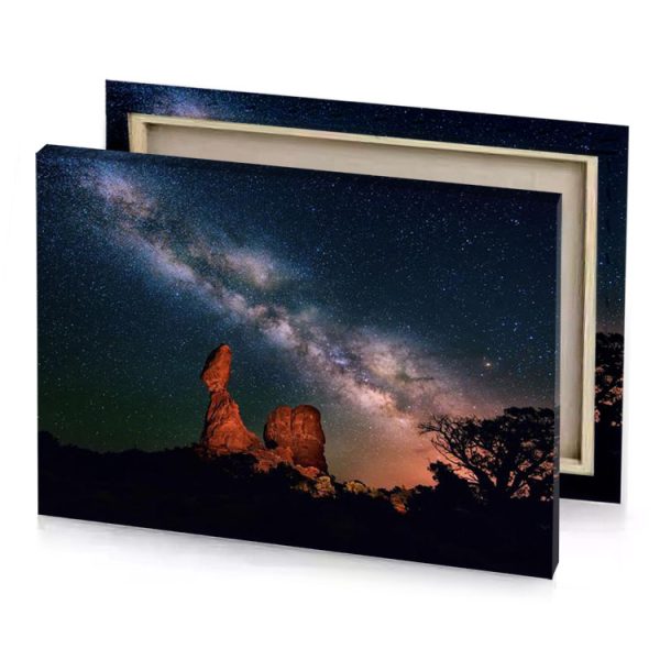 the milky over balanced rock formation charcoal canvas - Image 4