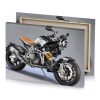 the motorcycle is parked on a gray surface smoky black canvas - Image 4