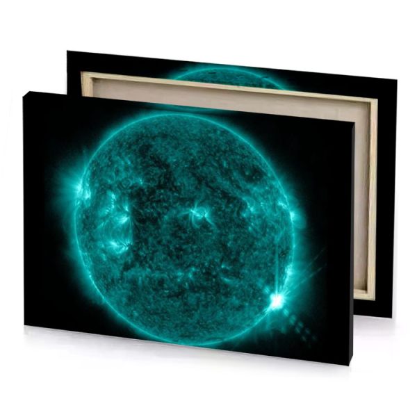 the sun as seen by nasa s solar observatory prussian blue canvas - Image 4