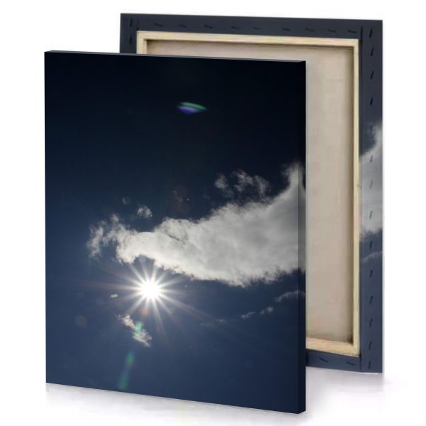the sun is shining brightly in sky smoky black canvas - Image 4