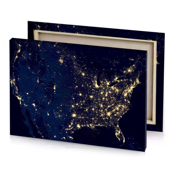 the united at night smoky black canvas - Image 4