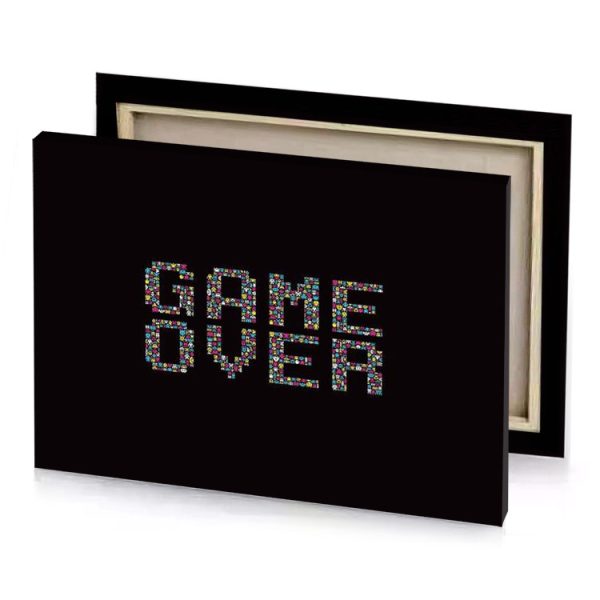 the word s logo is made up of small pixels dim gray canvas - Image 4