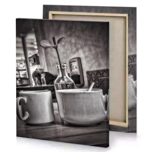 two cups on a table rose quartz canvas - Image 4