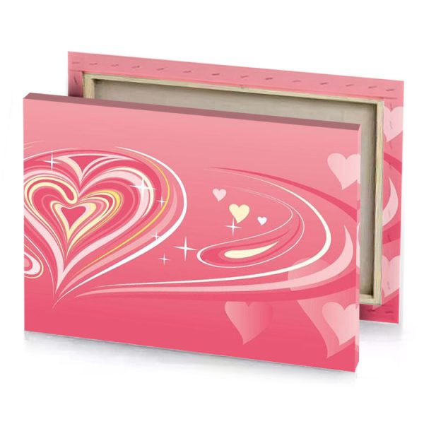 two hearts in the shape of a heart papaya whip canvas - Image 4