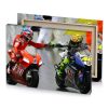two people on motorcycles in the rain firebrick canvas - Image 4