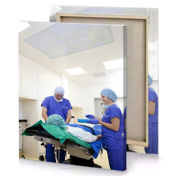 two surgeons in a hospital operating platinum canvas - Image 4