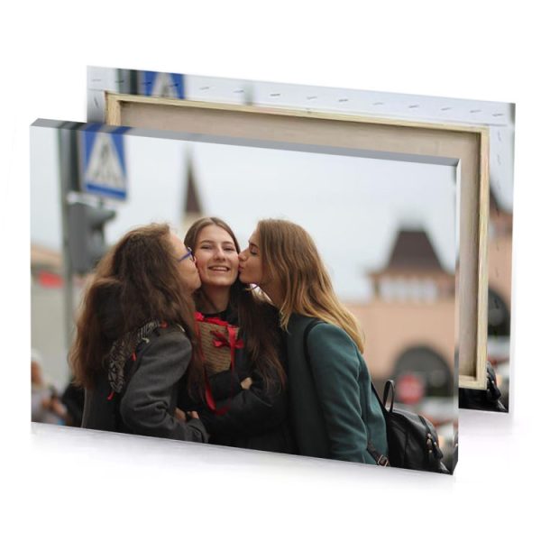 two women kissing platinum canvas - Image 4