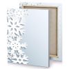 white snowflakes on a blue background canvas - Image 4