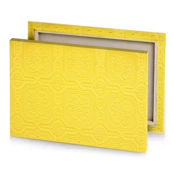 yellow textured background with a pattern banana canvas - Image 4