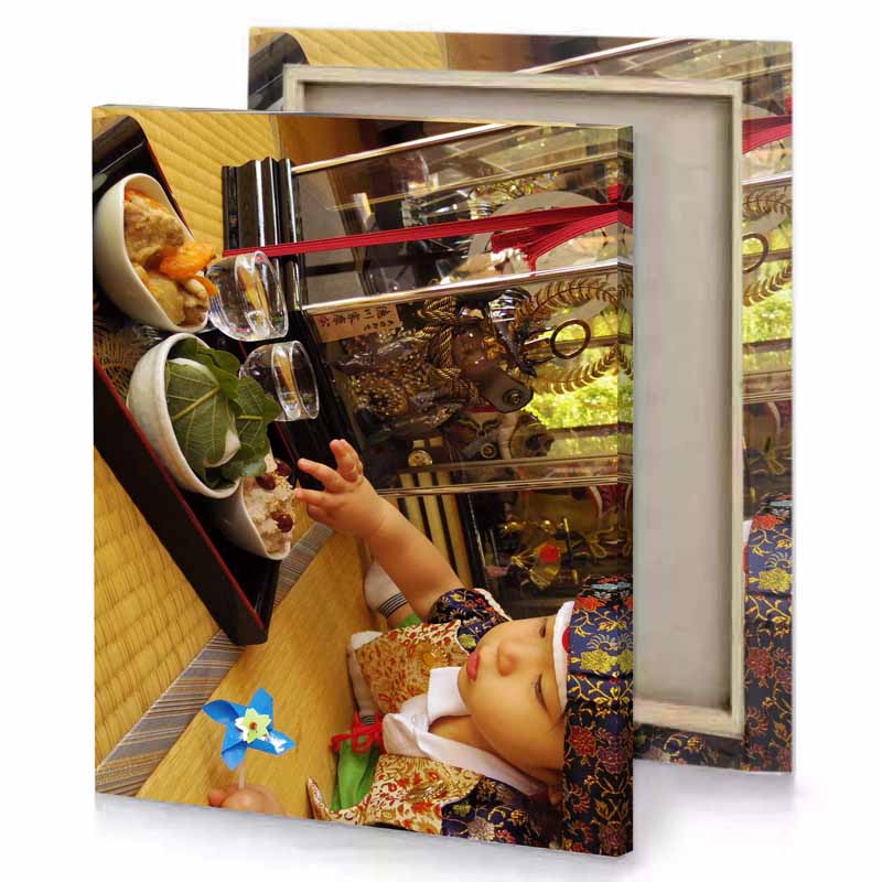 a baby in chef s hat is eating meal copper canvas