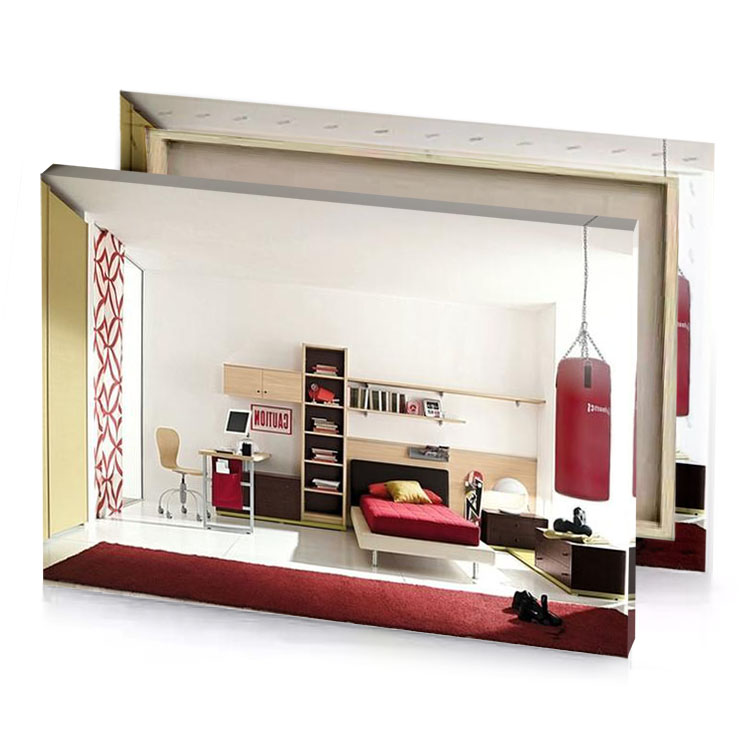 a bedroom with red rug and white bed platinum canvas