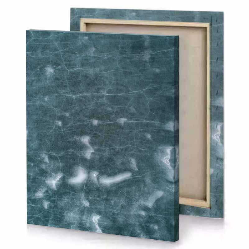 a black and white marble floor with dim gray canvas