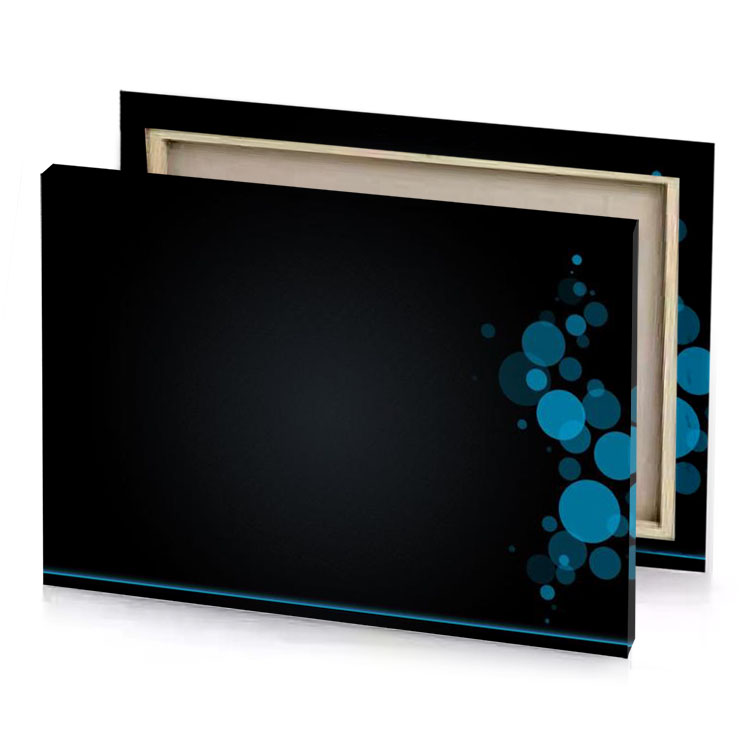 a black background with blue circles dark cyan canvas