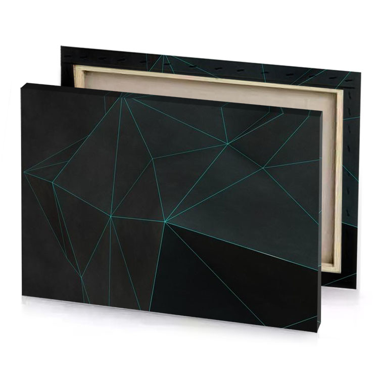 a black background with green line pattern smoky canvas