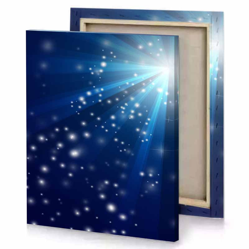 a blue background with stars and light sapphire canvas