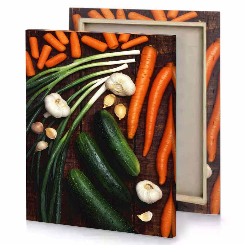 a bunch of carrots zus and hunter green canvas