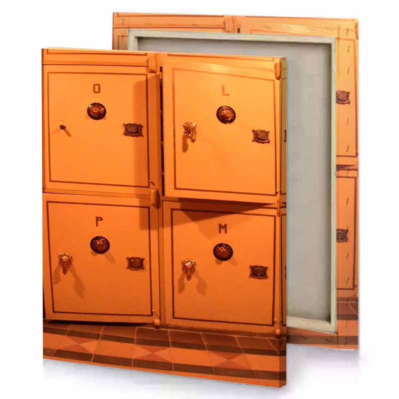 a bunch of drawers deep saffron canvas