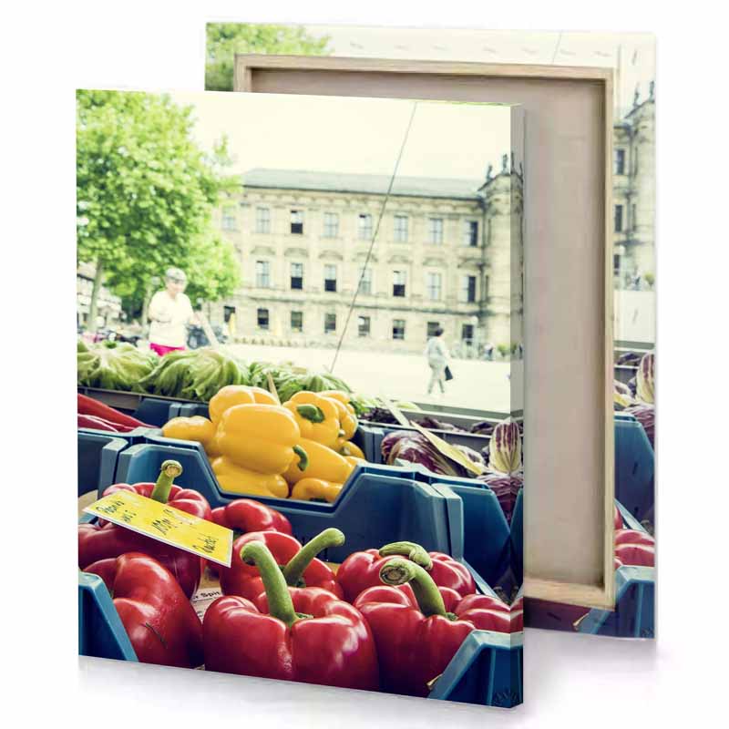 a bunch of peppers yellow orange canvas
