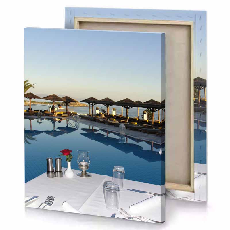 a clear blue sky slate gray canvas