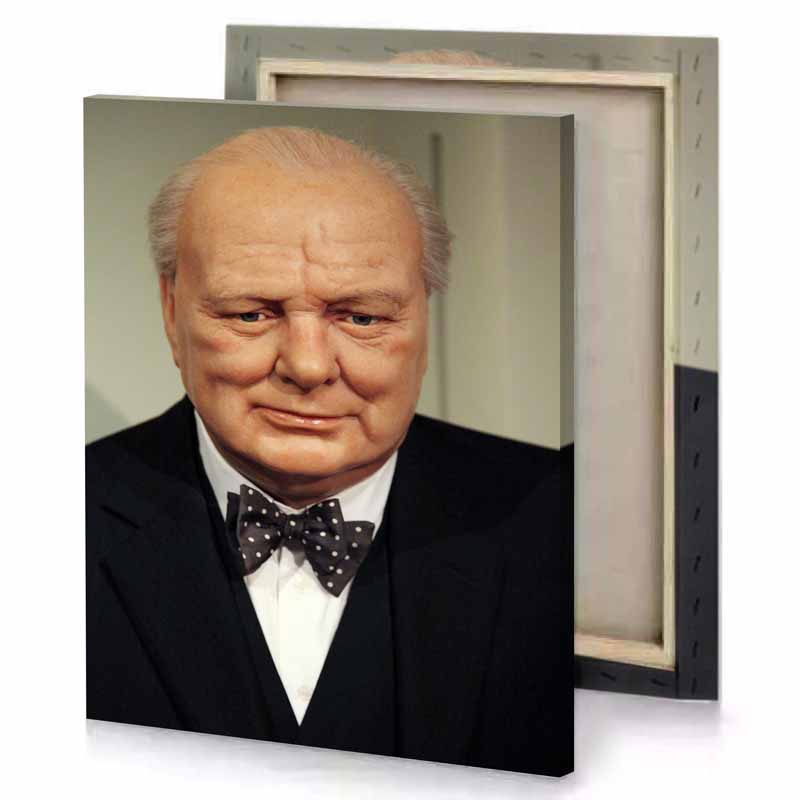 a close up of man in suit and bow tie smoky black canvas