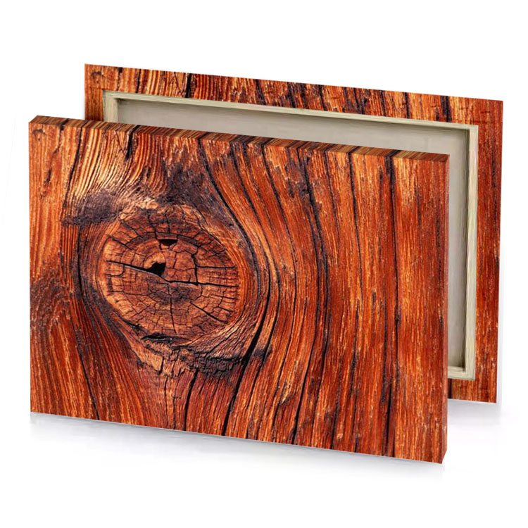 a close up of wood texture saddle brown canvas