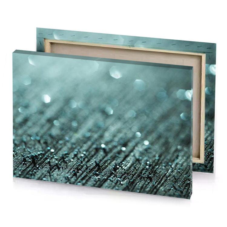 a close up of wooden surface with water droplets cadet blue canvas