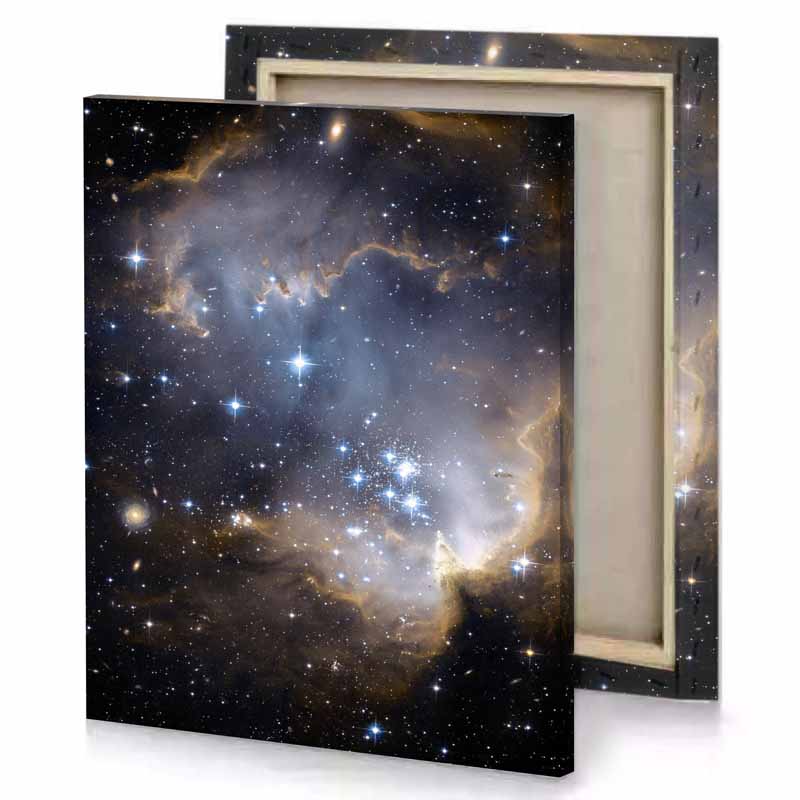 a cluster of stars in the sky slate gray canvas