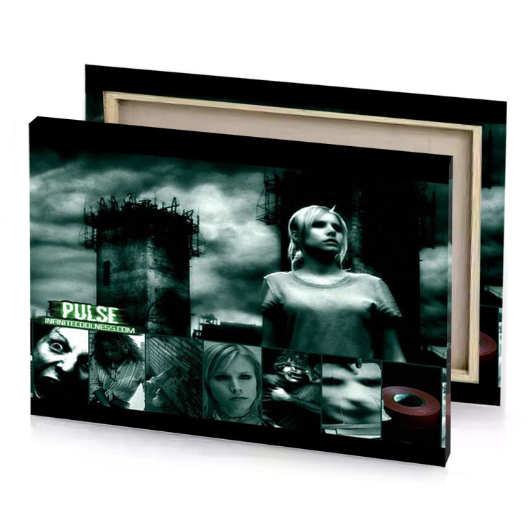 a col of images people in the dark smoky black canvas