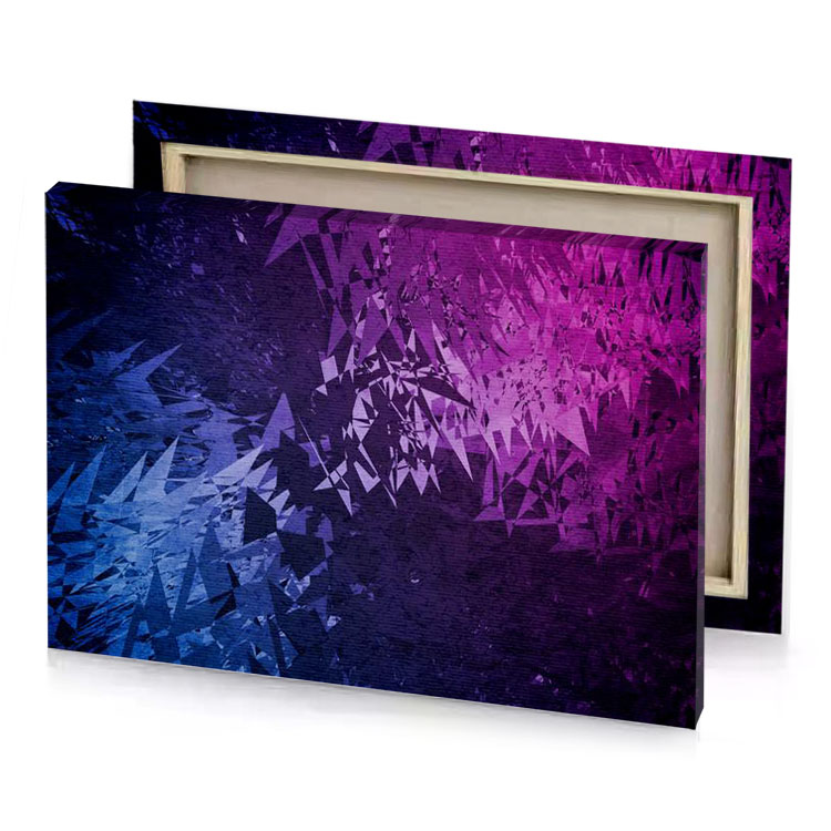 a colorful abstract background with broken glass midnight blue canvas
