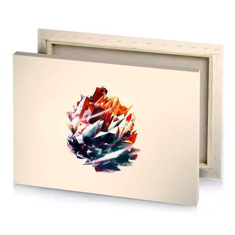 a colorful abstract design antique white canvas