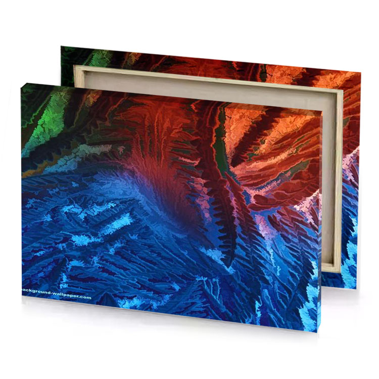 a colorful abstract painting garnet canvas