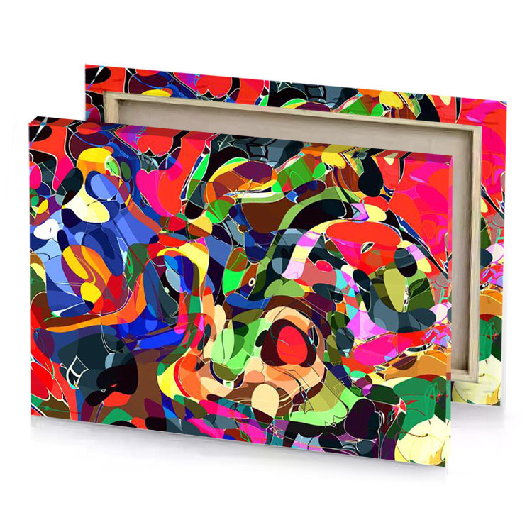 a colorful background of many different shapes spring green canvas