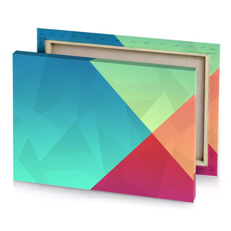 a colorful background with triangles medium turquoise canvas