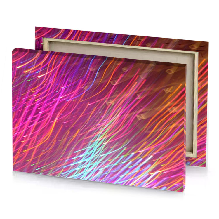 a colorful light painting with many colors fuzzy wuzzy brown canvas