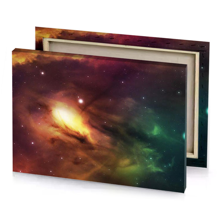 a colorful nebula copper canvas