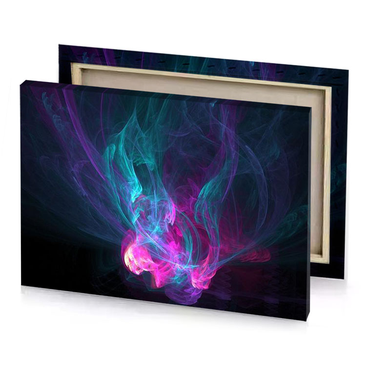 a colorful smoke background charcoal canvas