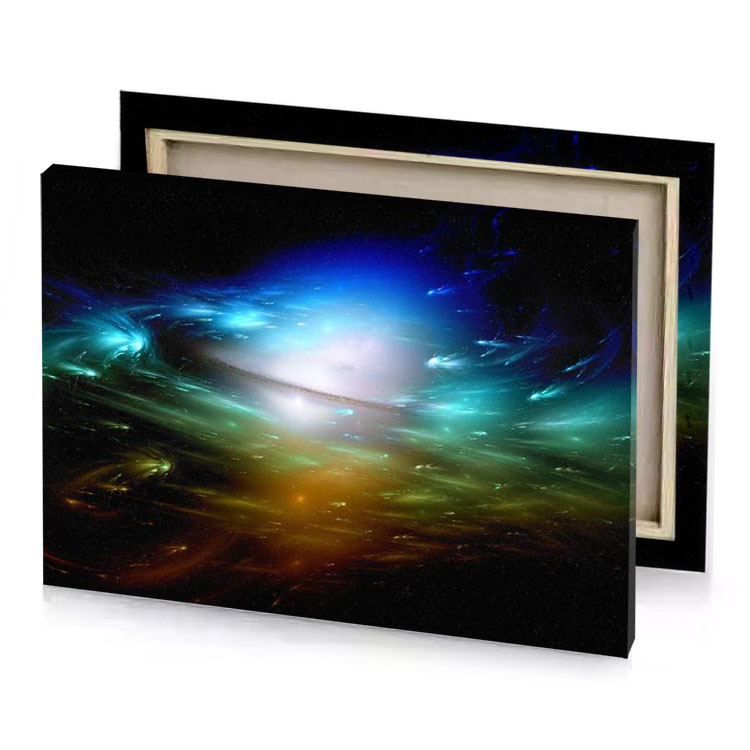 a colorful space scene with nebula and stars sienna canvas