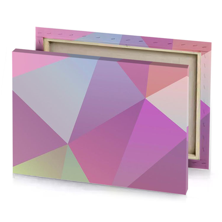 a colorful wallpaper with triangles mountbatten pink canvas