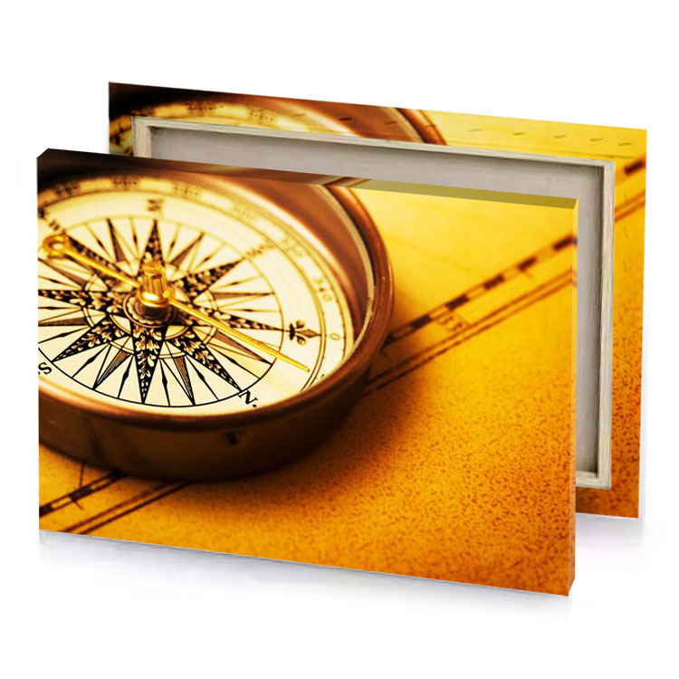 a compass on map vanilla canvas