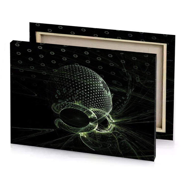 a computer generated by green light bistre canvas