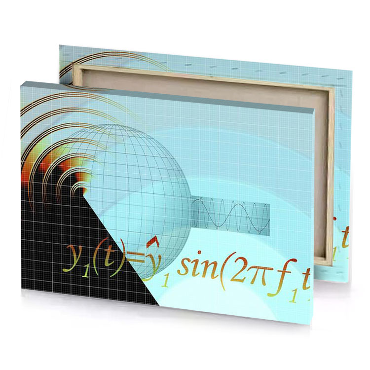 a computer screen with picture of sky blue canvas