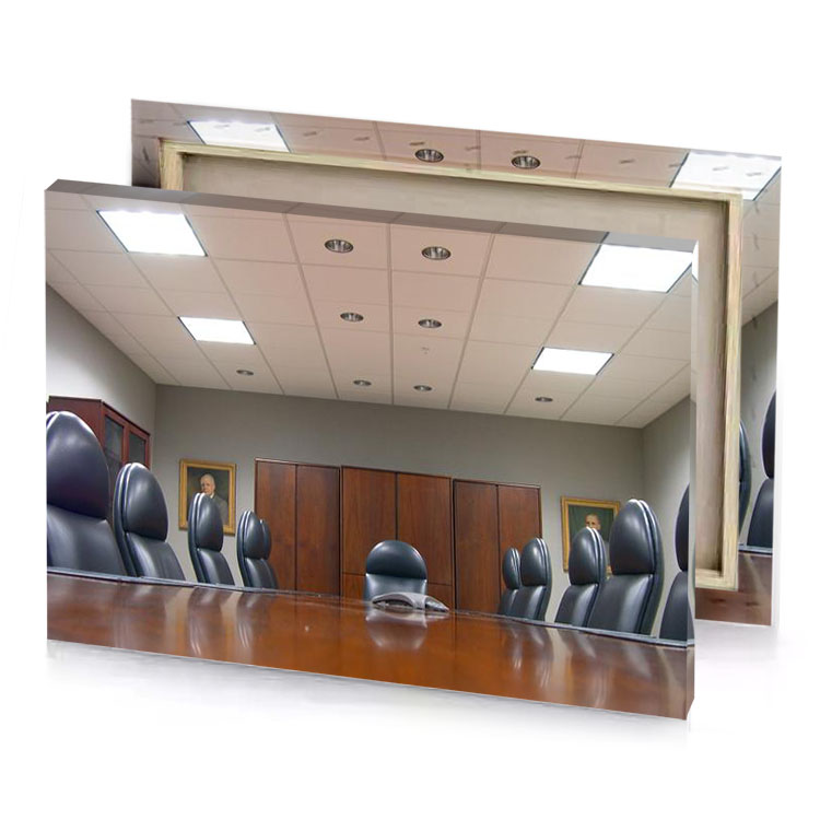 a conference room with long table and chairs garnet canvas