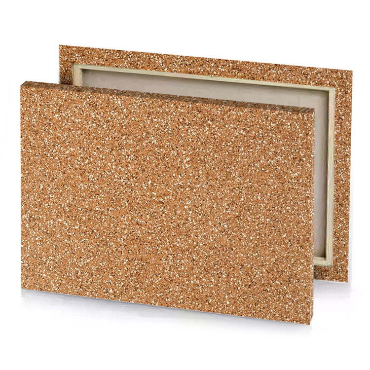 a cork board with sepia canvas