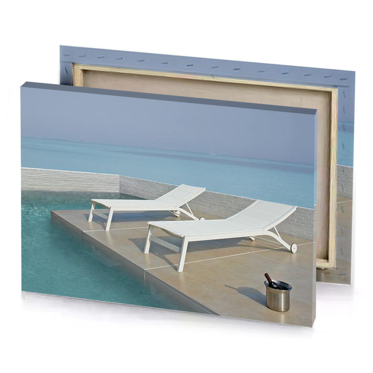 a couple of lounge chairs sitting on concrete ledge gainsboro canvas