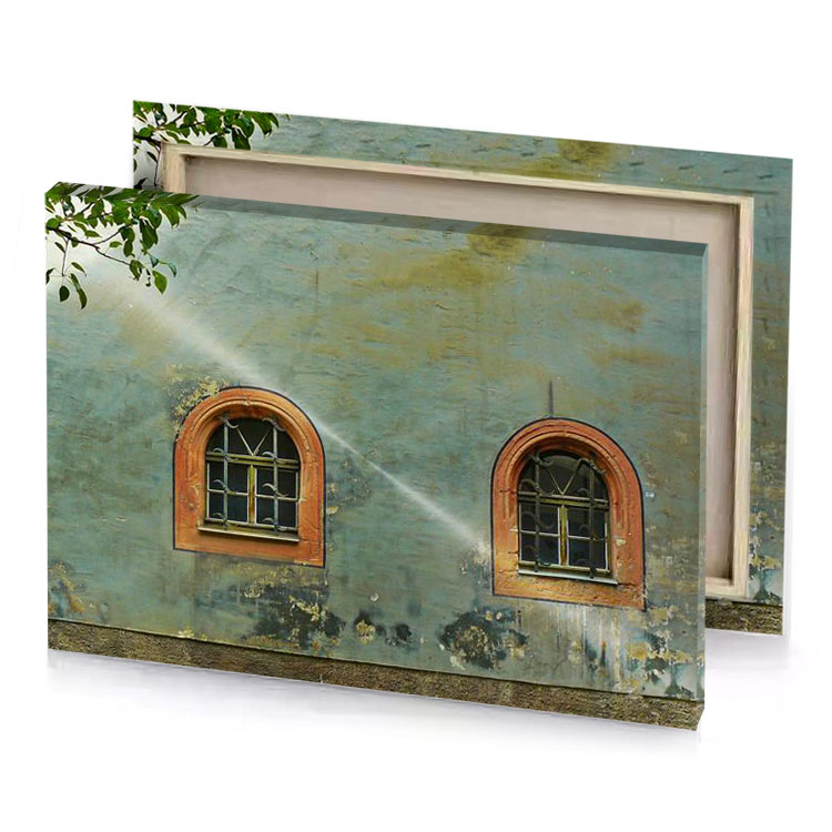 a couple of windows on building copper canvas